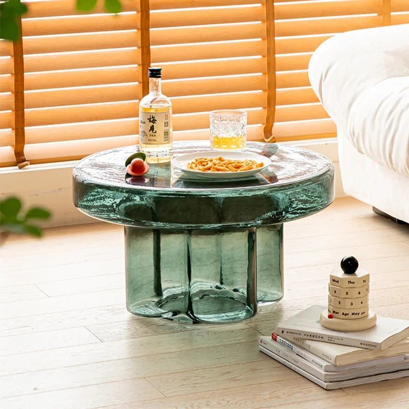 Table basse en verre de luxe, style nordique