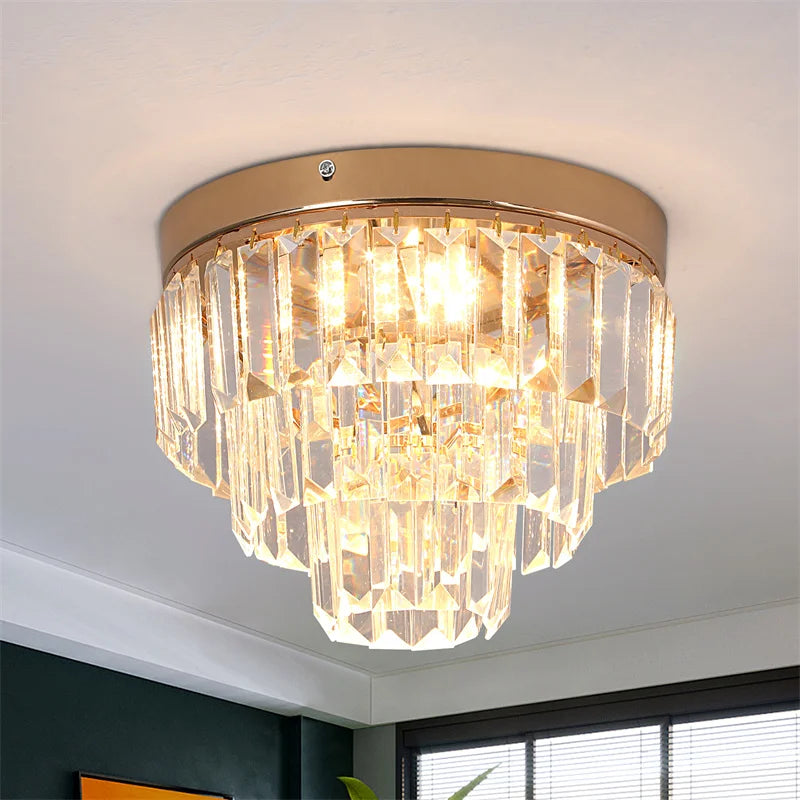 Luminaire Salon Suspendu en Cristal