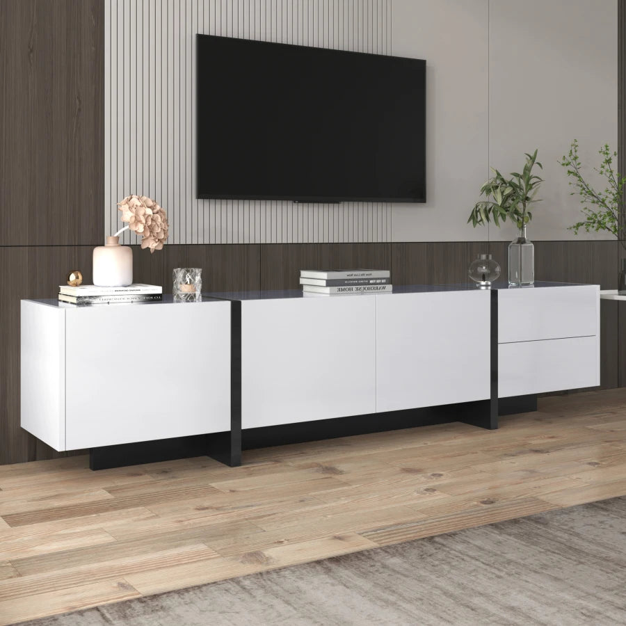 Meuble TV Blanc Contemporain