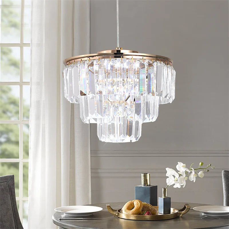 Luminaire Salon Suspendu en Cristal