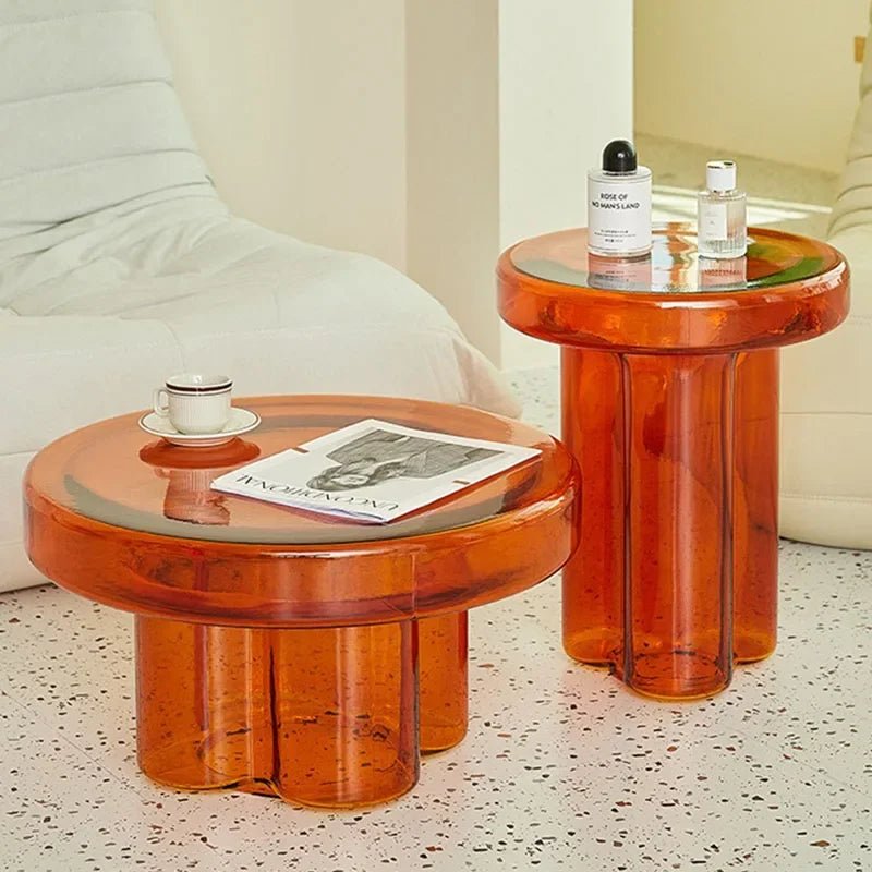 Table basse en verre de luxe, style nordique