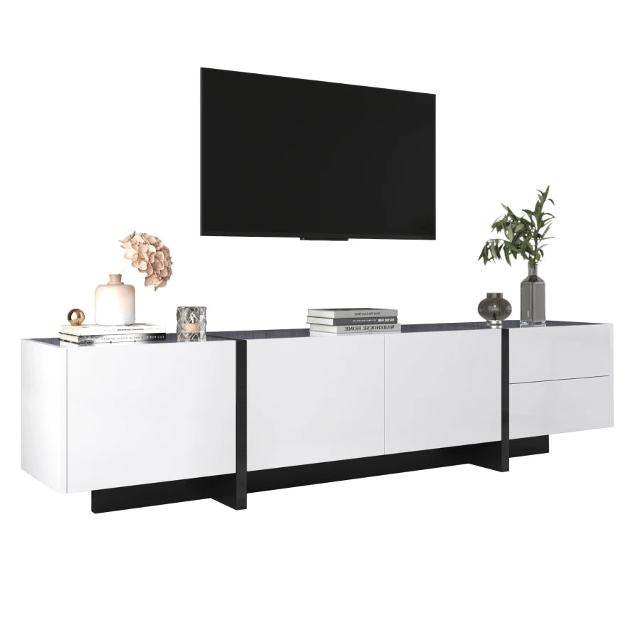 Meuble TV Blanc Contemporain