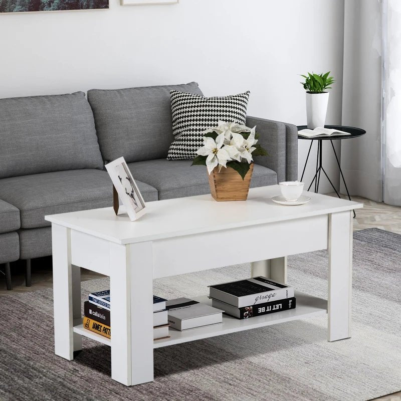 Table basse relevable a compartiment