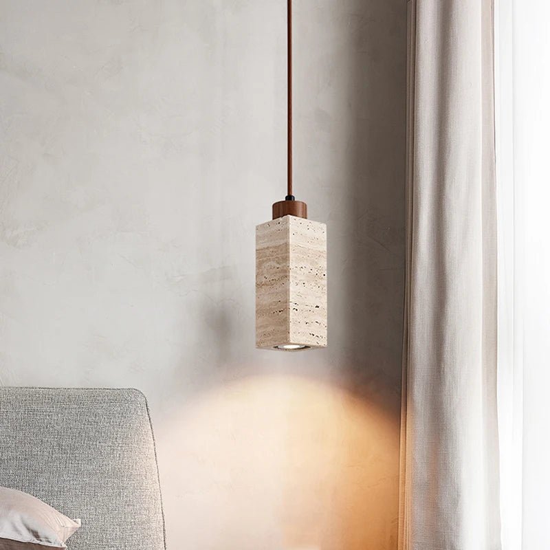 Lampe Suspendue en Marbre Jaune