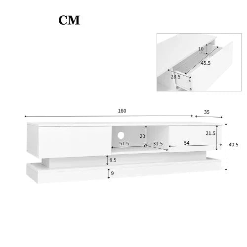 Meuble TV Brillant LED