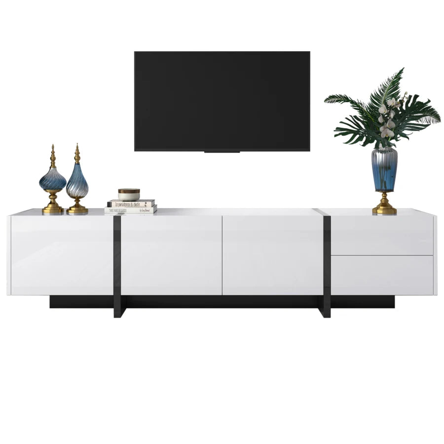 Meuble TV Blanc Contemporain