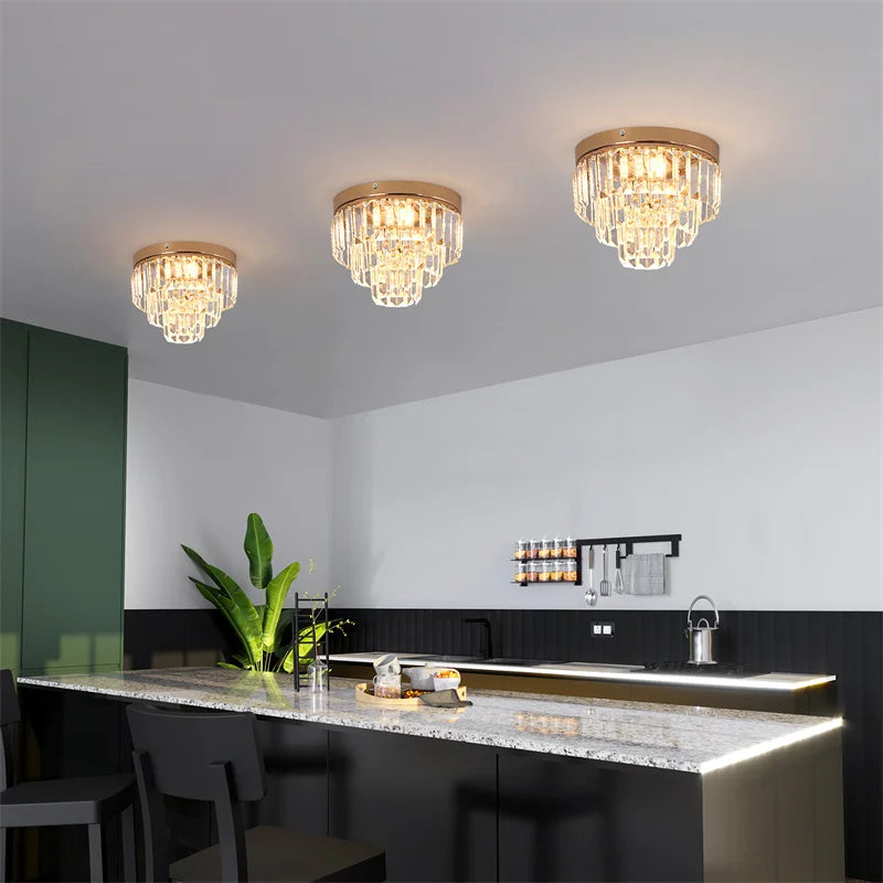 Luminaire Salon Suspendu en Cristal