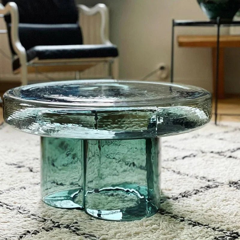 Table basse en verre de luxe, style nordique