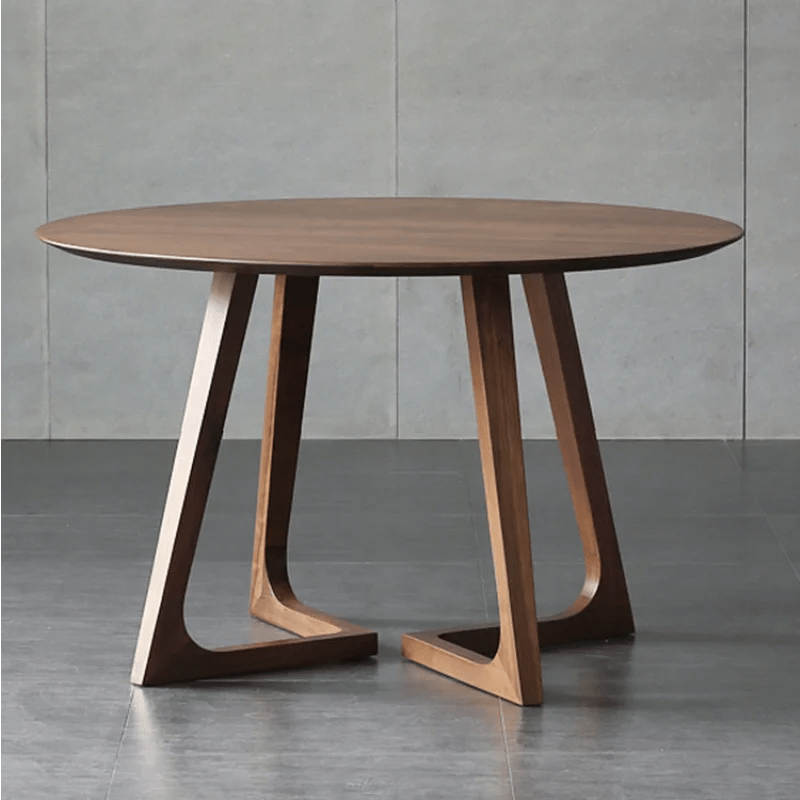 Table scandinave ronde en bois massif